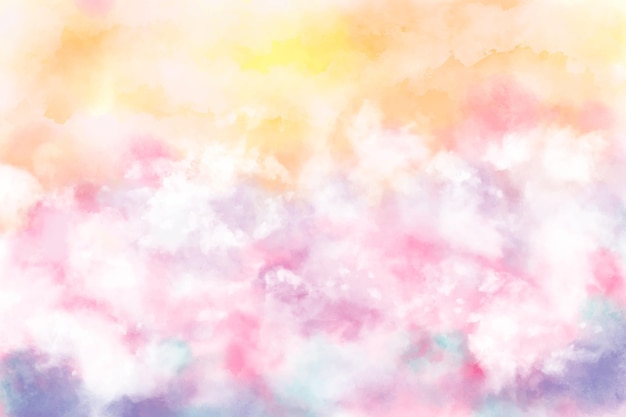 Free Vector hand painted watercolor pastel sky background