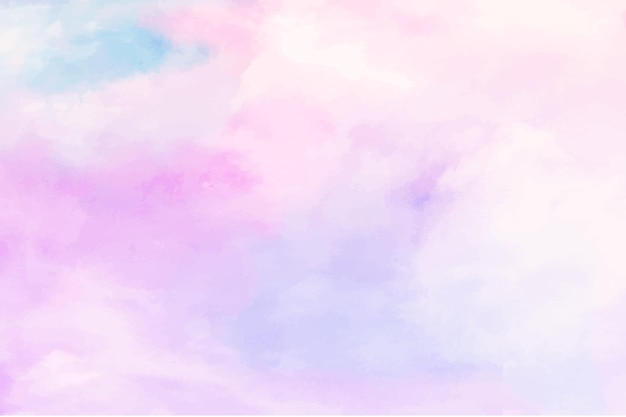 Free vector hand painted watercolor pastel sky background