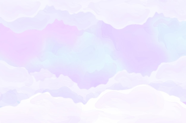 Free vector hand painted watercolor pastel sky background