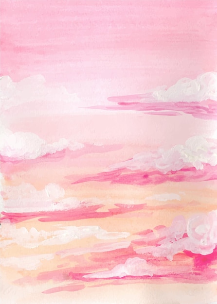 Hand painted watercolor pastel sky background