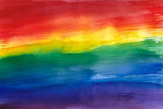 Free Vector hand painted watercolor pride day flag