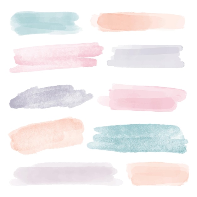 Free Vector hand painted watercolor stains