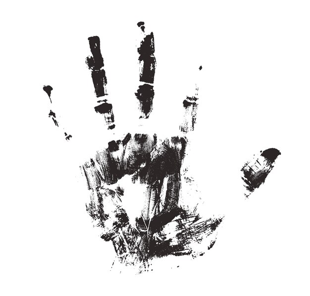 Hand prints splashed vector design