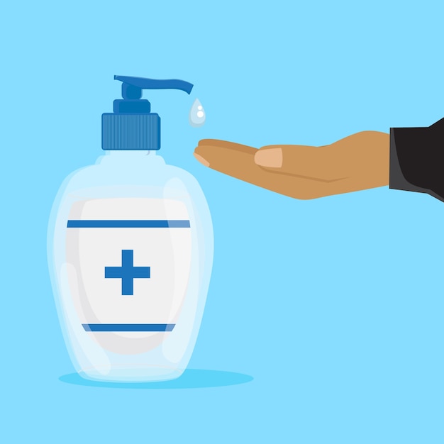 Hand sanitizer illustration concept