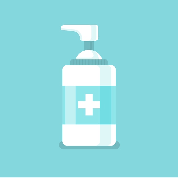 Hand sanitizer illustration in flat design