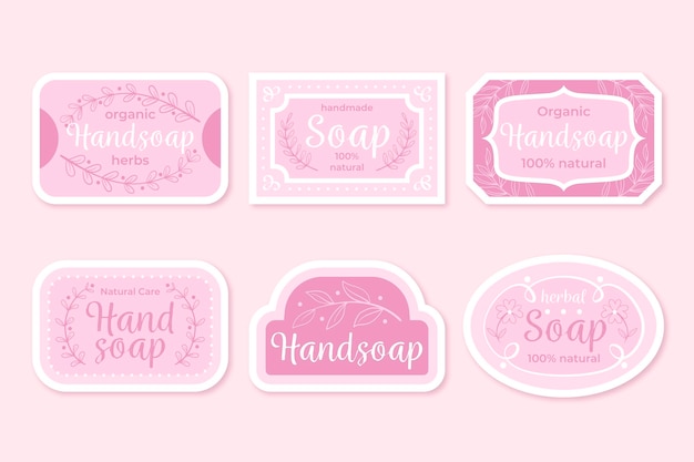 Hand soap label collection