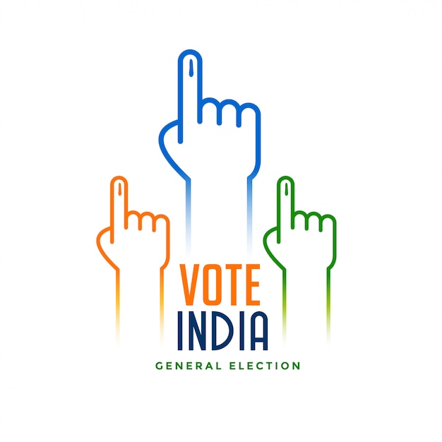 Free Vector hand with voting sign for election