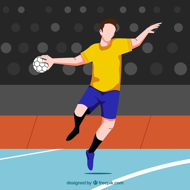 Free Vector handball player background