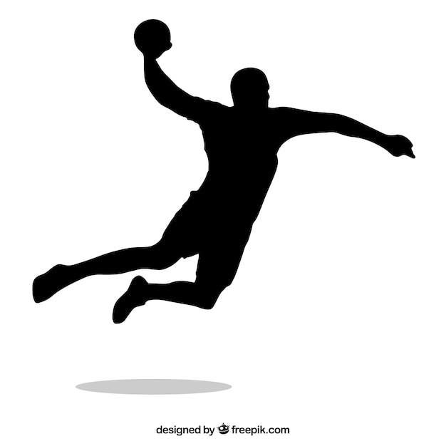 Free Vector handball player silhouette