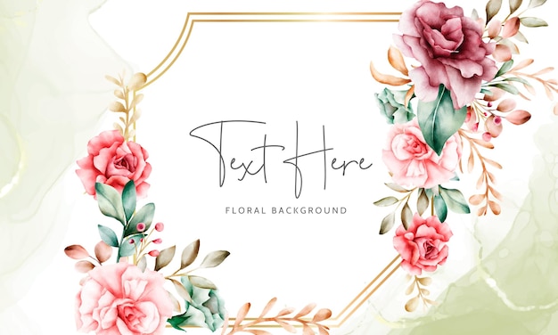 Free Vector handdrawn watercolor floral background