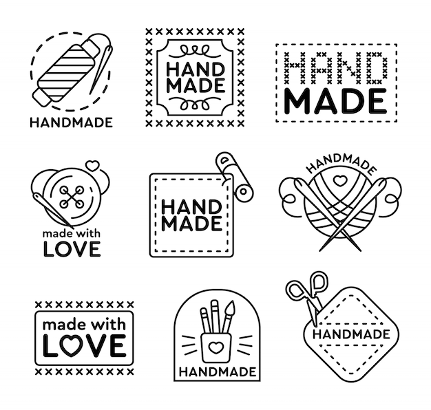 Free Vector handmade badges set