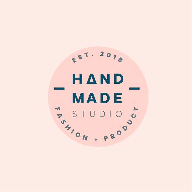 Free Vector handmade crafts logo badge design