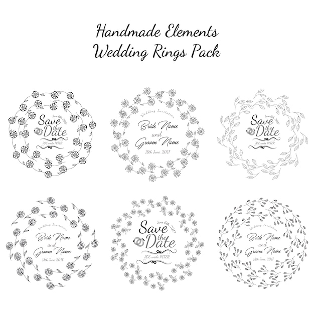 Handmade wedding rings collection