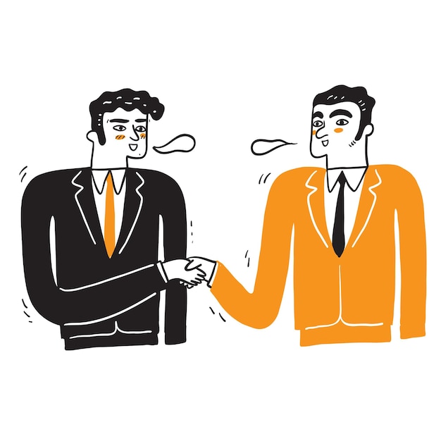 Handshake of two businessmen