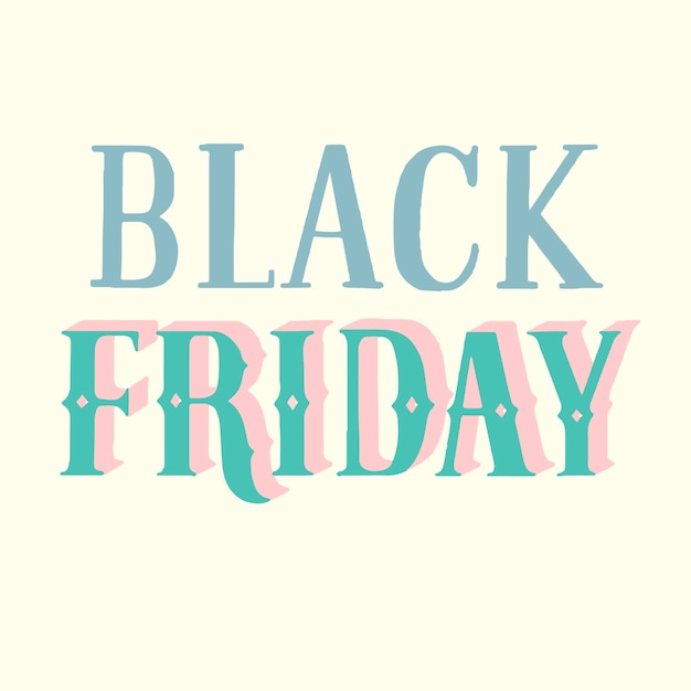 Handwritten style of Black Friday typography