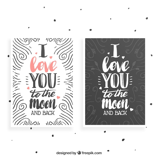 Free Vector handwritten valentines day card