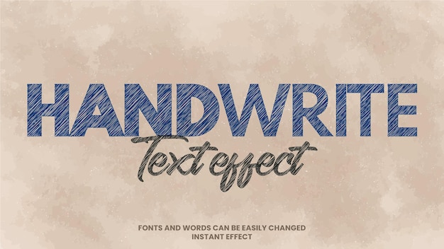 Free Vector handwritting text effect