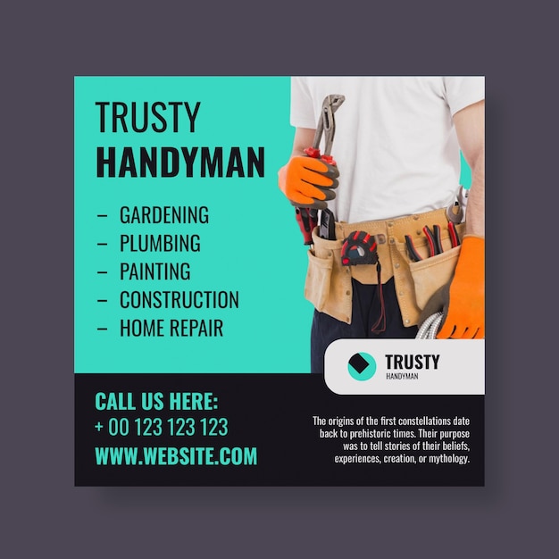 Handyman  facebook post template