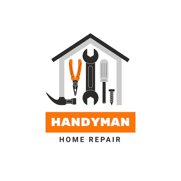 Handyman home repair logo template