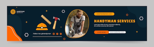 Free vector handyman template design