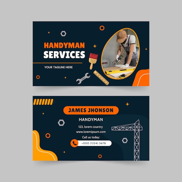 Free vector handyman template design