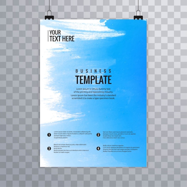 Hanging blue business template