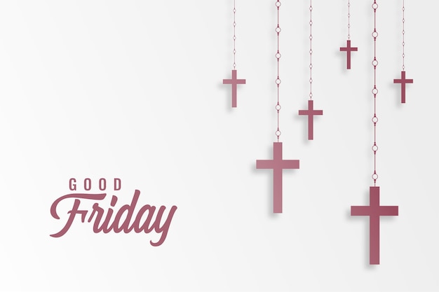 Free Vector hanging crosses for good friday