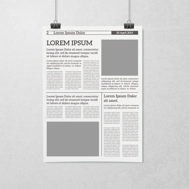 Hanging Newspaper Concept