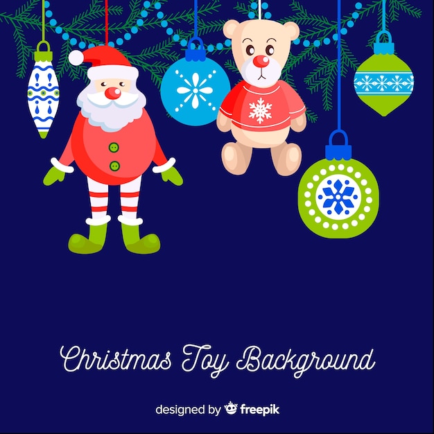 Free Vector hanging ornaments christmas background