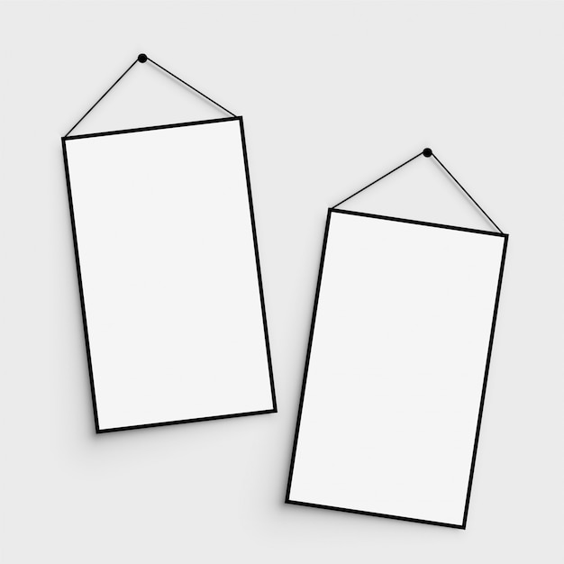 hanging photo canvas with shadow