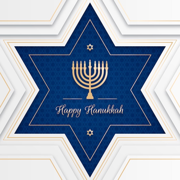 Free Vector hanukkah concept in paper style