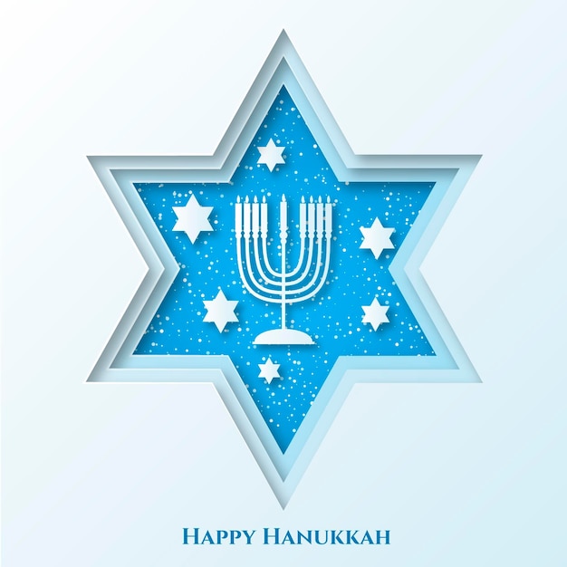 Free Vector hanukkah concept in paper style