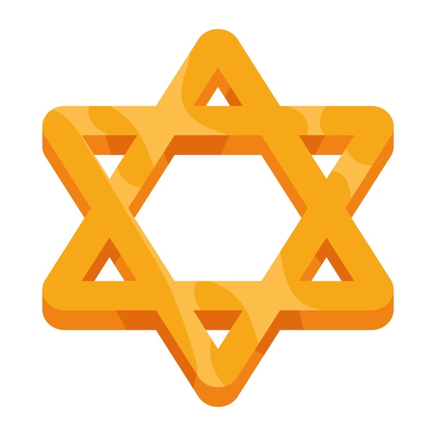 Free Vector hanukkah david star illustration isolated