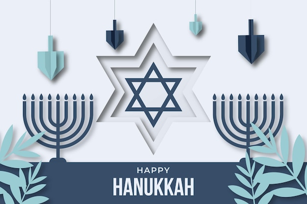 Hanukkah in paper style