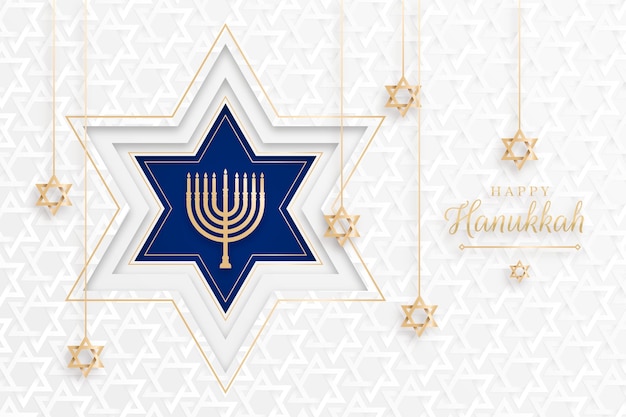 Free Vector hanukkah in paper style