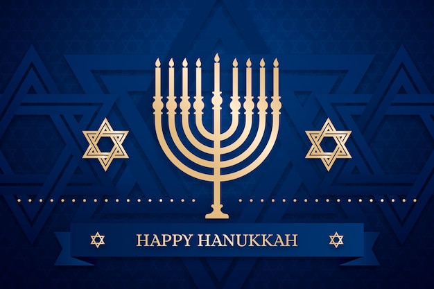 Hanukkah in paper style