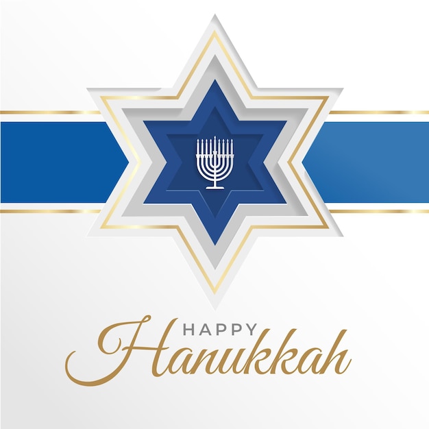 Free Vector hanukkh in paper style