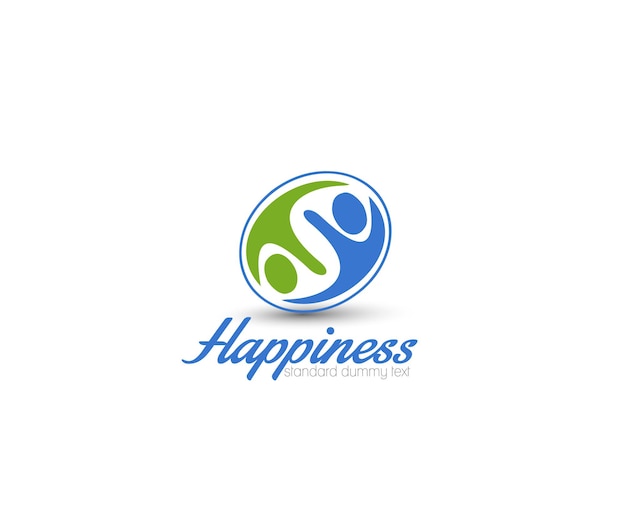 Free Vector happiness logo template vector design.