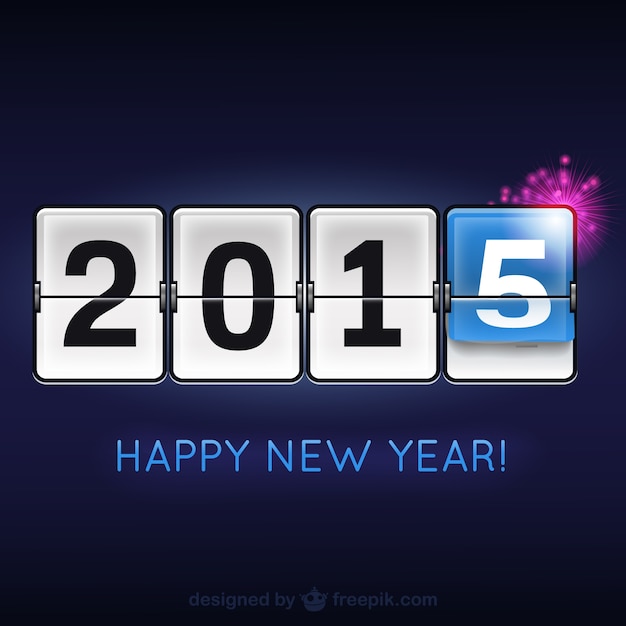 Happy 2015 modern vector