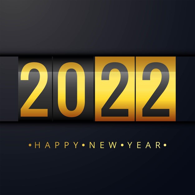 Happy 2022 new year celebration card background