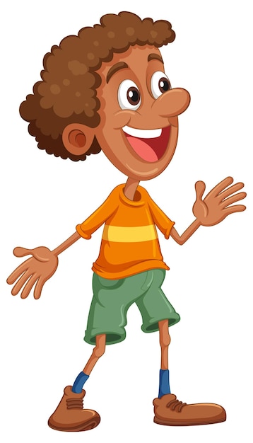 Free Vector happy afro african cartoon character