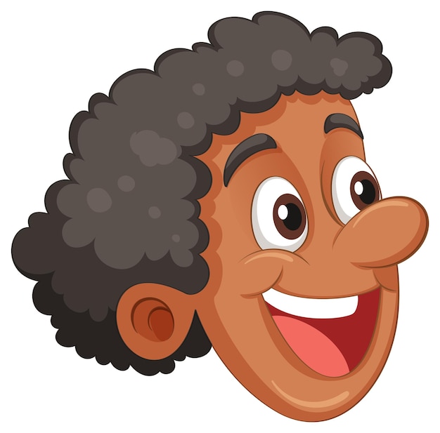 Free Vector happy afro african young man head