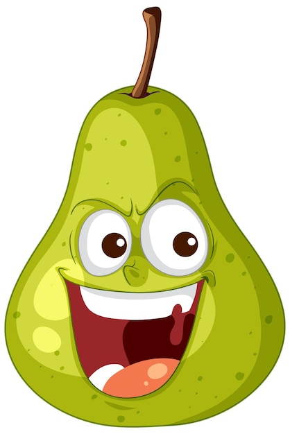 Free Vector happy animated pear character