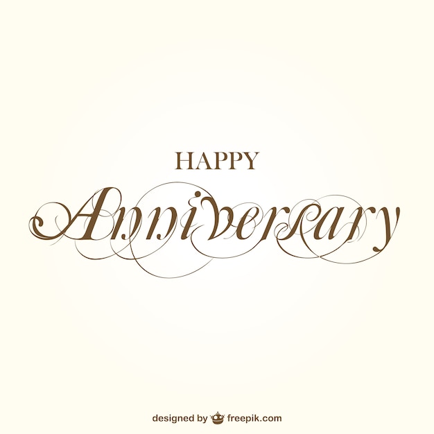 Happy anniversary calligraphy 