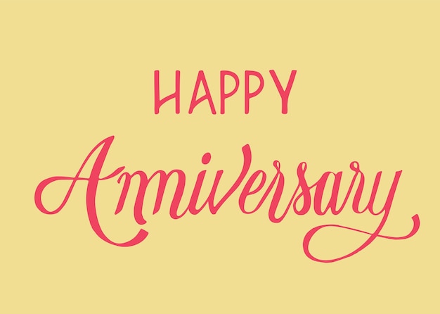 Happy anniversary typography design illustration