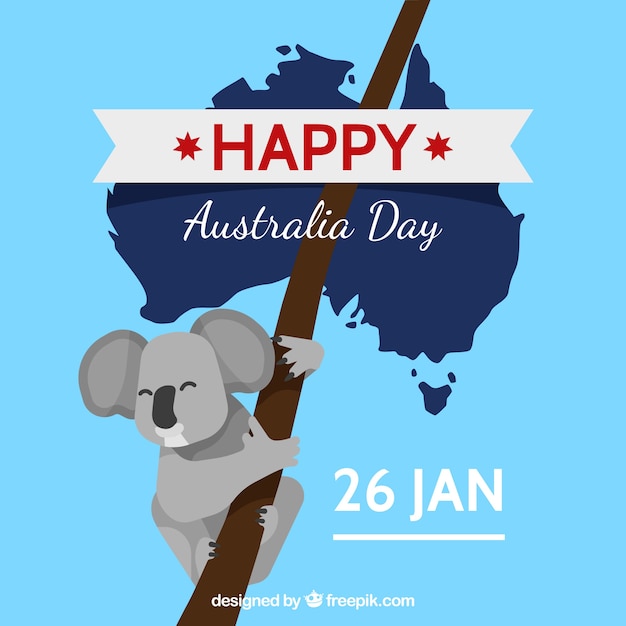 Free Vector happy australia day background