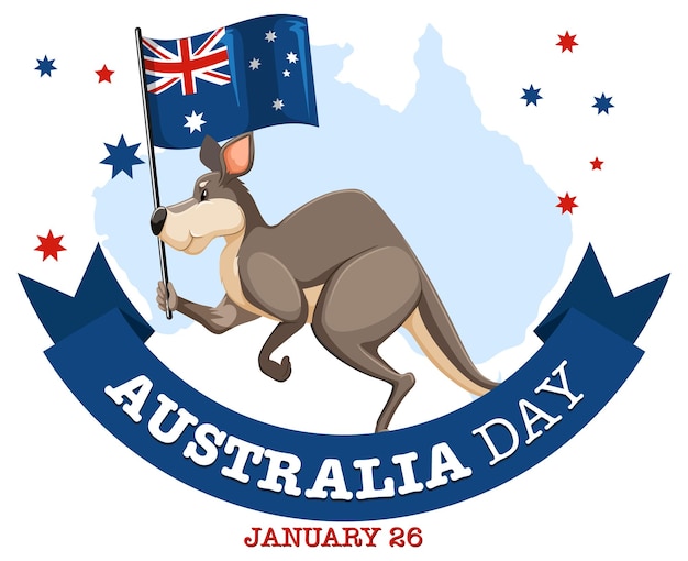 Free vector happy australia day banner design