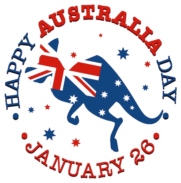 Free Vector happy australia day banner design