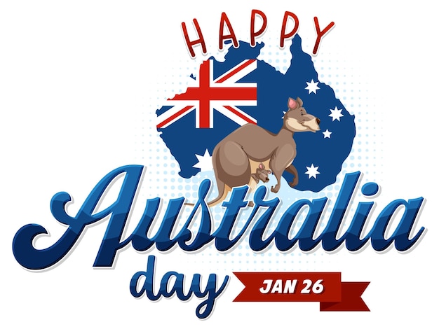 Free vector happy australia day banner design