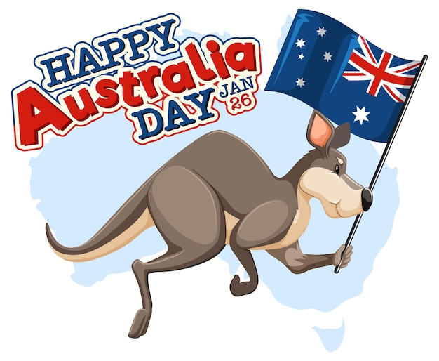 Free vector happy australia day banner design